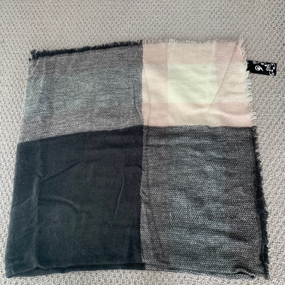 Light Pink Gray Scarf